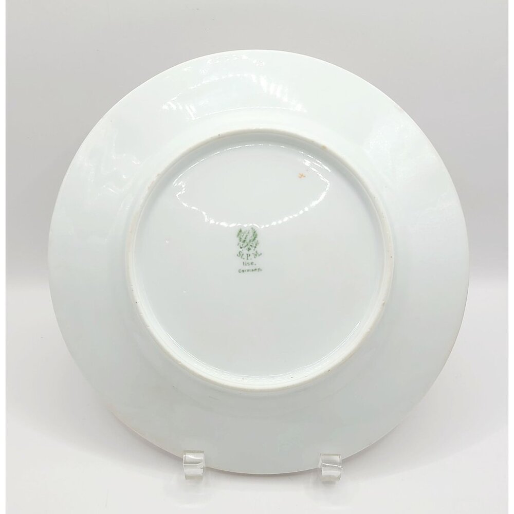 Antique Stanowitz Striegau Rose Porcelain Salad Plates 1920-1933 Set Of 5 - Picture 11 of 12